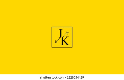 LETTER I AND K FLOWER LOGO WITH SQUARE FRAME FOR LOGO DESIGN OR ILLUSTRATION USE