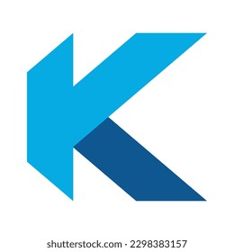 Plantilla de logotipo plegado de letra K