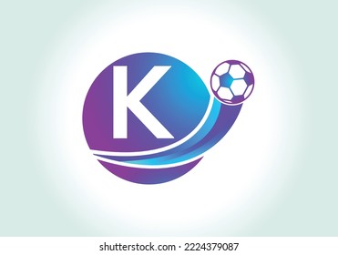 Letter K Football Logo Design Vector Template. Football Club Symbol. business, and company identity.