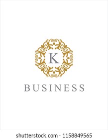 Letter K Frame Logo Icon 001