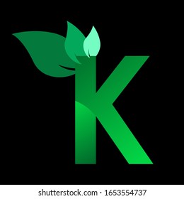 plantilla de diseño de logotipo de vector fresco de letra k