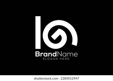 Letter K G monogram logo design template