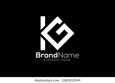 Plantilla de diseño de logotipo para monograma K G
