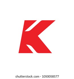 letter k geometric arrow design logo vector