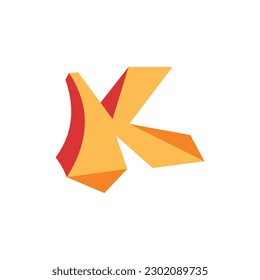 Buchstabe K Geometrischer Block Elegantes, modernes, kreatives Logo