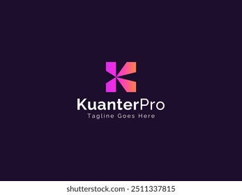 Letra K Conceito de logotipo geométrico