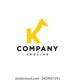 Letter K Giraffe logo icon vector template.eps
