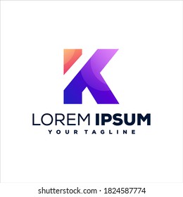 letter k gradient logo design