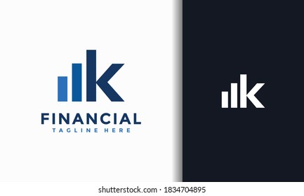 letter K graphic financial logo