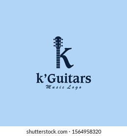 letter k guitars logo icon