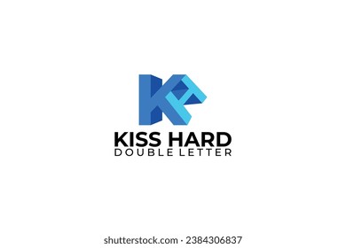 letter k and h vector template logo design