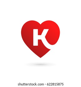 Letter K Heart Logo Icon Design Stock Vector (Royalty Free) 622815875 ...