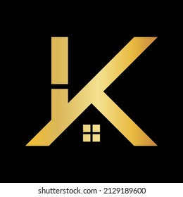 letter K as home logo , simple and clean