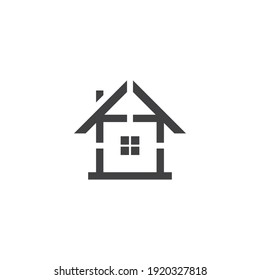 letter k home logo vector design