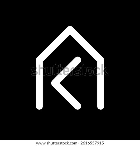Letter K house creative minimal logo design