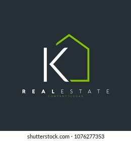 Letter K House Home Logo Design