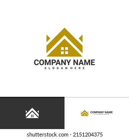 Letra K con plantilla vectorial del logotipo de la casa, conceptos de diseño del logotipo de Creative K