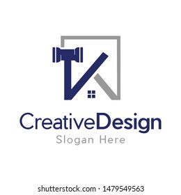 Letter K Hummer Realty Creative Business Logo