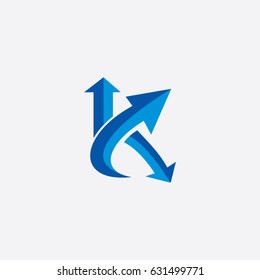 letter K icon logo