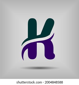 Letter K icon and logo template. New design and elegant typographic concept. Two Colour. File EPS.