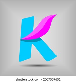 Letter K icon and logo template. New design and elegant typographic concept. Two Colour. File EPS.