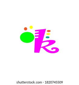 ilustración de diseño vectorial de icono de letra k