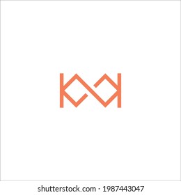letter K infinity logo design vector sign