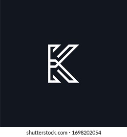 Letter K / initial K abstract symbol vector logo design template download