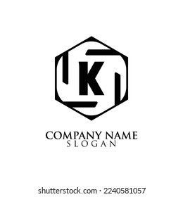 LETTER K INITIAL LOGO, WITH BLACK COLOR