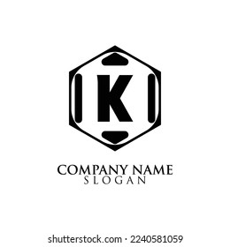 LETTER K INITIAL LOGO, WITH BLACK COLOR