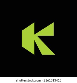 letter K initial logo icon vector template