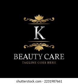 letter K initial luxury vector logo design