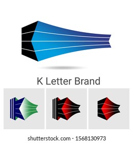 Letter K initial modern logo inspiration. This logo for various brand names with three alternatives.