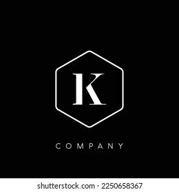 Letter K initial monogram logo design, wedding, fashion, make up logo template