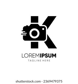 Letter K Initial Photography Logo Design Vector Icon Graphic Emblem Illustration 