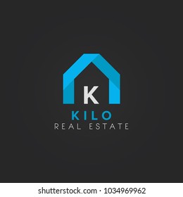 Letter K Initial Real estate logo icon