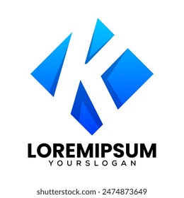 Letter  K initials   creative logo design