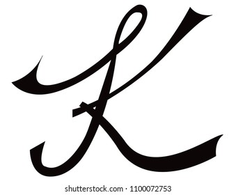 Letter K Isolated Stock Vector (Royalty Free) 1100072753 | Shutterstock