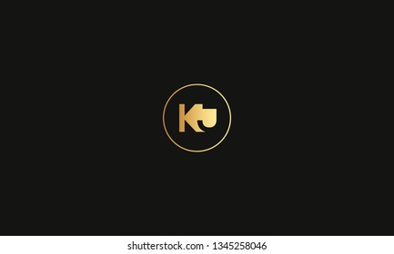LETTER K AND J LOGO WITH CIRCLE FRAME FOR LOGO DESIGN OR ILLUSTRATION USE