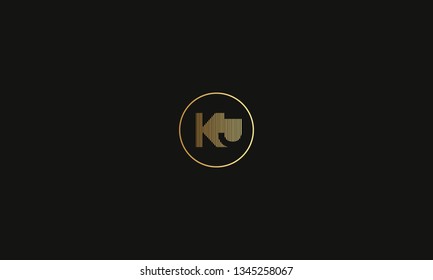 LETTER K AND J LOGO WITH CIRCLE FRAME FOR LOGO DESIGN OR ILLUSTRATION USE