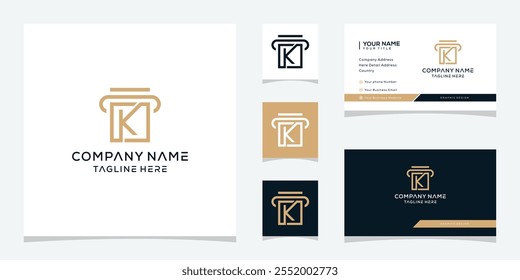 letter K justice law firm logo design inspiration