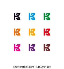 Letter K or KB or BK color set