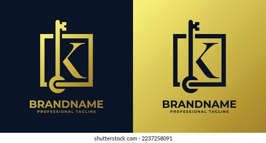 Letter K Key Logo, suitable for any business related to key with K initial.