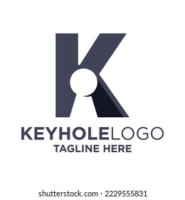 Letter K Keyhole Logo Design Template Inspiration, Vector Illustration.