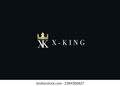 diseño del logotipo de la plantilla de vector de letra k king