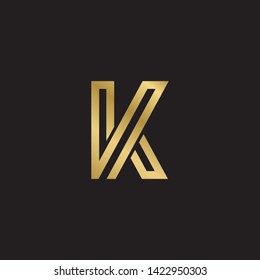 Letter k kk minimalist art monogram. Creative Design vector linear for Title, Header, Lettering, Logo. Modern Two Monogram for corporate Business. Labyrinth Line art style on black background. 