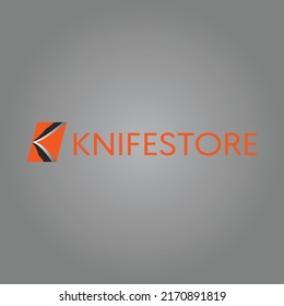 Plantilla de diseño de logotipo de Knife K de carta