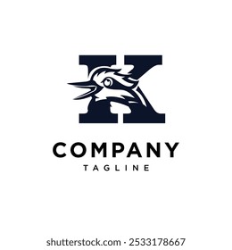 Letter K Kookaburra Bird Logo icon vector