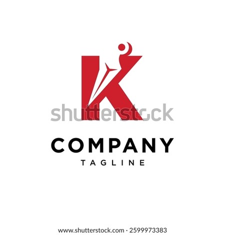 Letter K kunai Logo Icon Vector