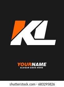 Letter K L logo template vector